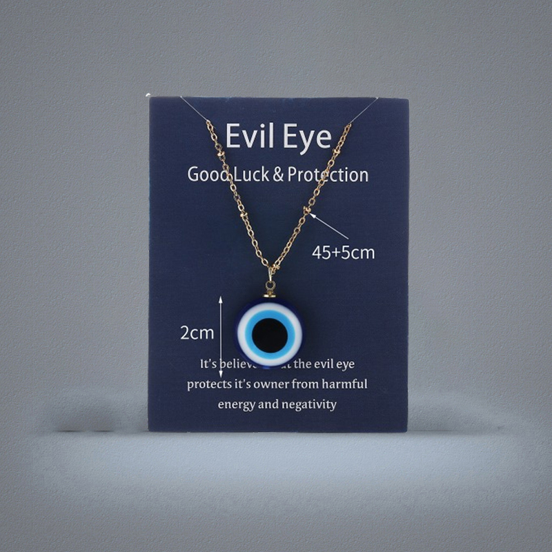 1PC Blue Glass Evil Eye Pendants Necklace For Women Men Turkey Lucky Necklace Choker Jewelry Accessories