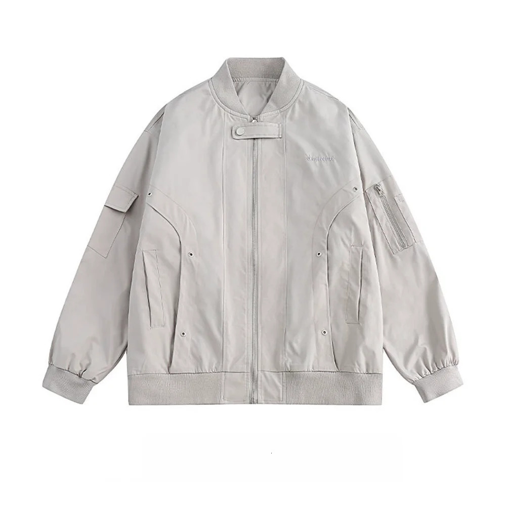 Mens Stylish Jacket with Pocket Decoration Perfect for Outdoor Travel and Baseball Loose-Fitting Skin-Friendly Fabric 240530