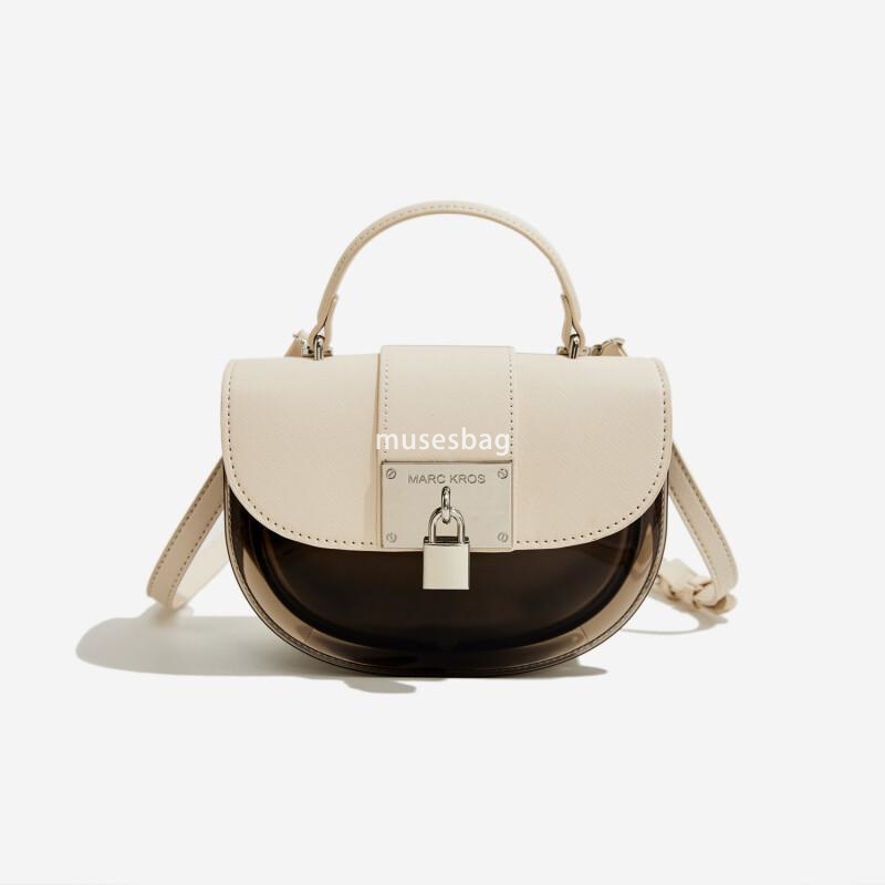 New Fashionable Jelly Bag with Lid Style Colored and Durable Crossbody Bag Women Small Bag Women Half Round Shoulder Bag