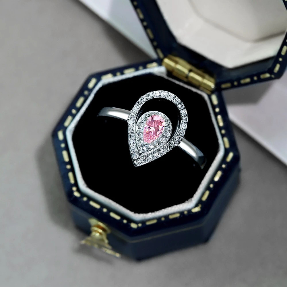 Vinregem Lab Pink Sapphire 100% 925 Sterling Silver Fashion Ring Suitable for Womens Engagement Exquisite Jewelry Gifts Free Delivery 240522