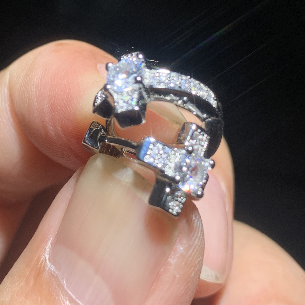 Hip Hop Sier Cross Hoop Earrings | High-Quality Cubic Zirconia Ear Jewelry for Women Men