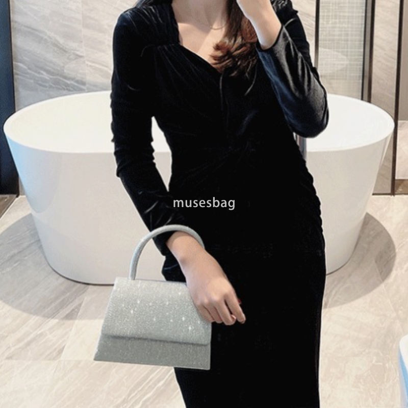 High quality women sequin high-end shoulder bag with magnetic buckle simple and practical handheld dinner bag women bag princess fashion diagonal cros