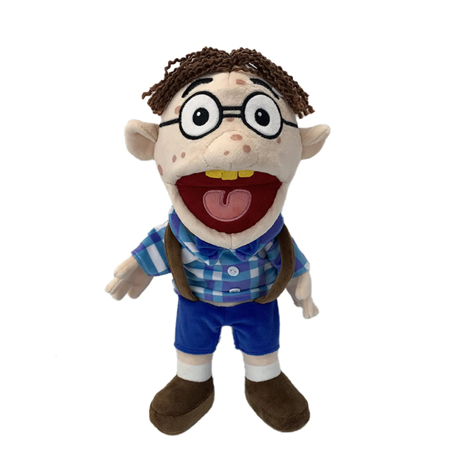 Jeffy Hand Puppet Feebee Rap Singer Zombie Plush Doll Toy Talk Show Puppet Parent Childrens Activity Playhouse Childrens Gift 240514