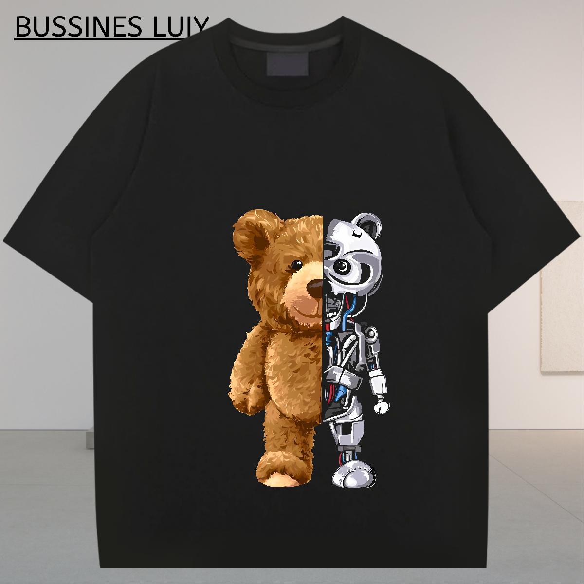 Designer T-Shirts for Men Custom Cartoon Home Outdoor Men Tops Tees Crew Neck Cotton Breathable High Quality