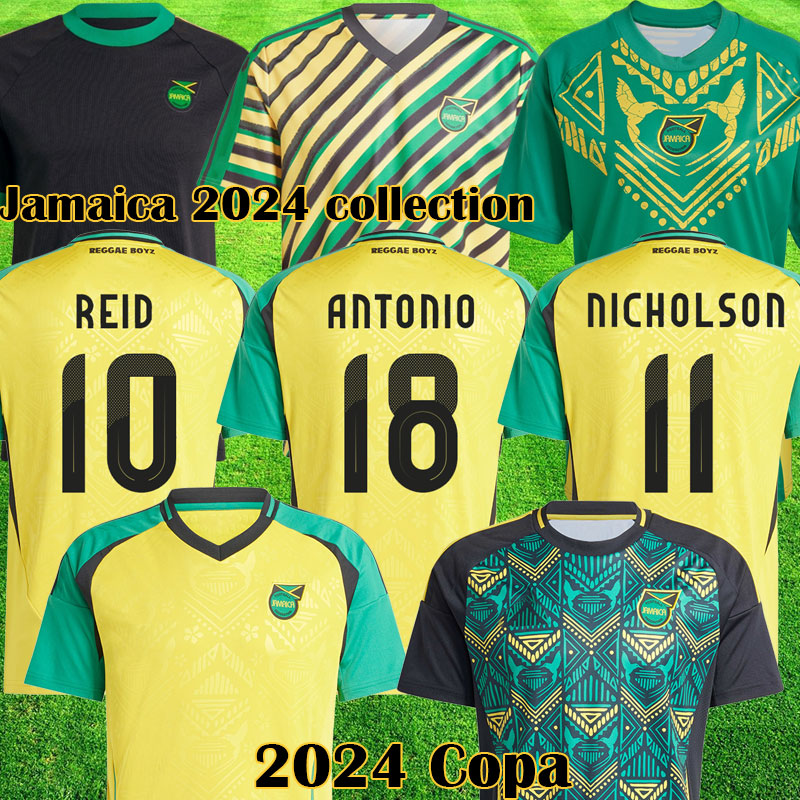 Copa Soccer Jerseys 24 25 National Collection Football Team Jamaica 2024 Retro Kit Antonio Reid Nicholson Lowe Morrison Home Away Black t Shirt
