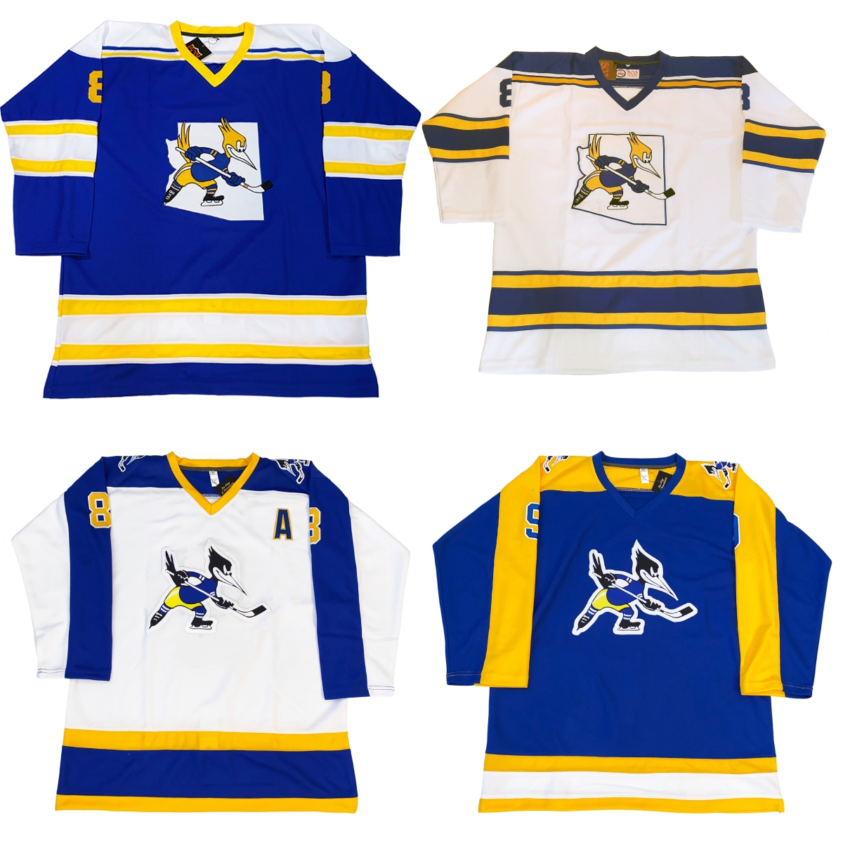 Phoenix Roadrunners Retro Hockey Jersey Stitched Vintage Custom Any Name And Number