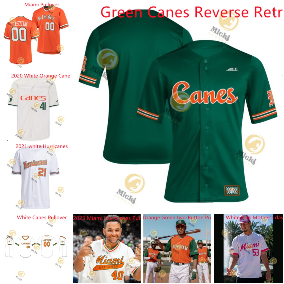 Ryan Braun Miami Hurricanes Baseball Jersey Yasmani Grandal Cesar Carrillo Jim Morris Zack Collins Bryan Garcia Custom Stitched Miami Jerseys