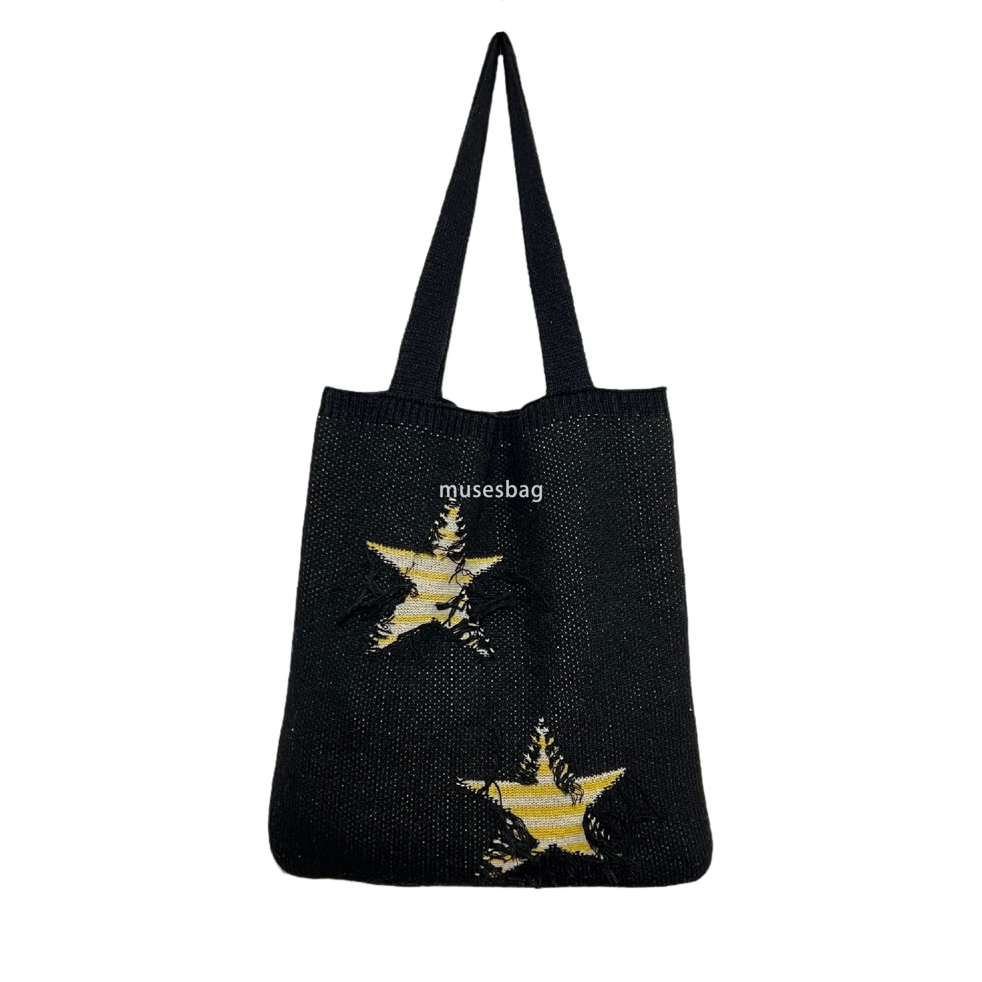 New Advanced Fashion Star Bag Knitted Bag Instagram Bag One Shoulder Bag Large Capacity Beach Tote Bag Hand Hook Bag Women Bag