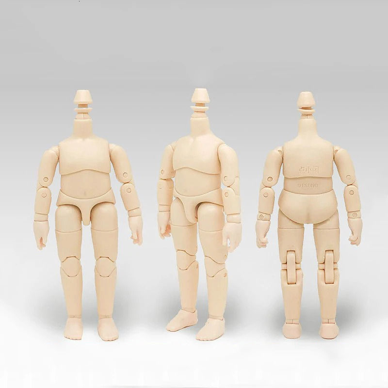 Original Disono Ddf 10CM Body Doll Japanese Bjd Body For Gsc Clay Head 1 12bjd Doll Head Ob11 Joint Body Replacement Hand Set 240603