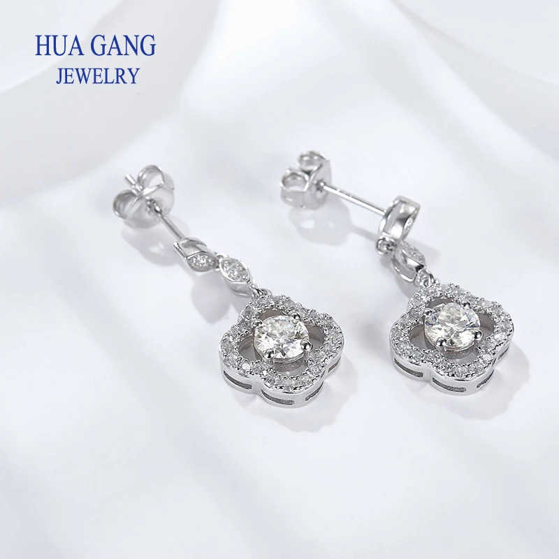 0.5ct Dangling Earring For Women Labs Diamond Eardrop S925 Sterling Silver Jewelry Girl Valentines Day Gift Wedding 240528