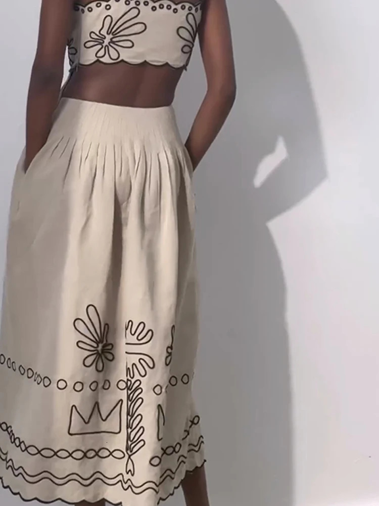 Women Spaghetti Strap Ethnic Long Dress Boho Beach Maxi Dress 240529