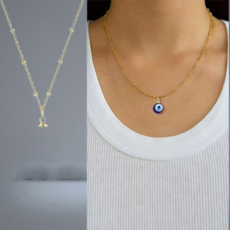 1PC Blue Glass Evil Eye Pendants Necklace For Women Men Turkey Lucky Necklace Choker Jewelry Accessories