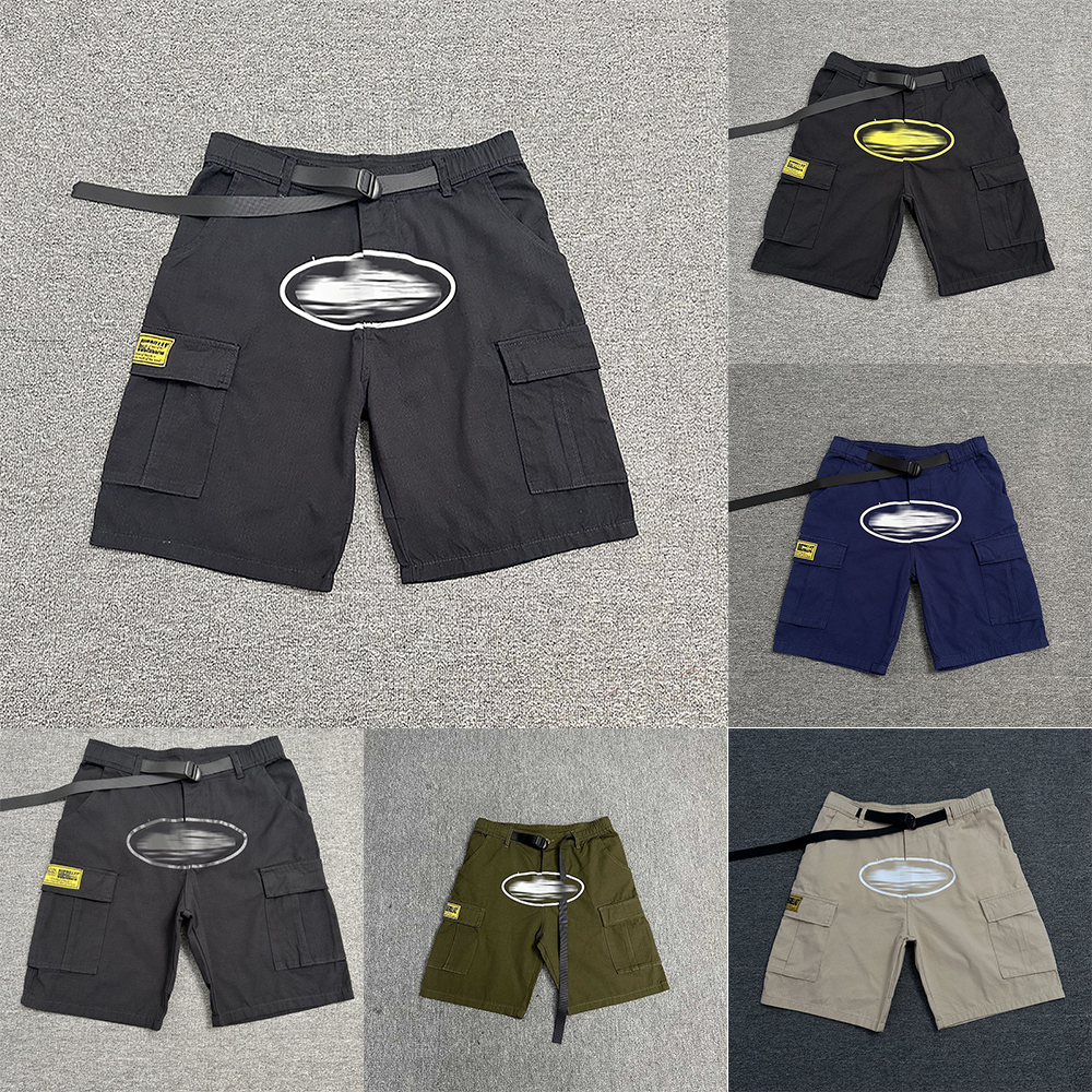 Men's Shorts Wheelbarrow Print Logo Work Shorts Mens Trendy Hip Hop Skateboarding Casual Five Pants