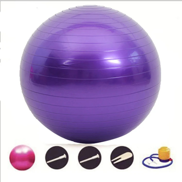 Yoga Balls Sports Fitness Gym Balance Fitball Exercise Inflatable Workout Massage Ball 455565758595cm 240603