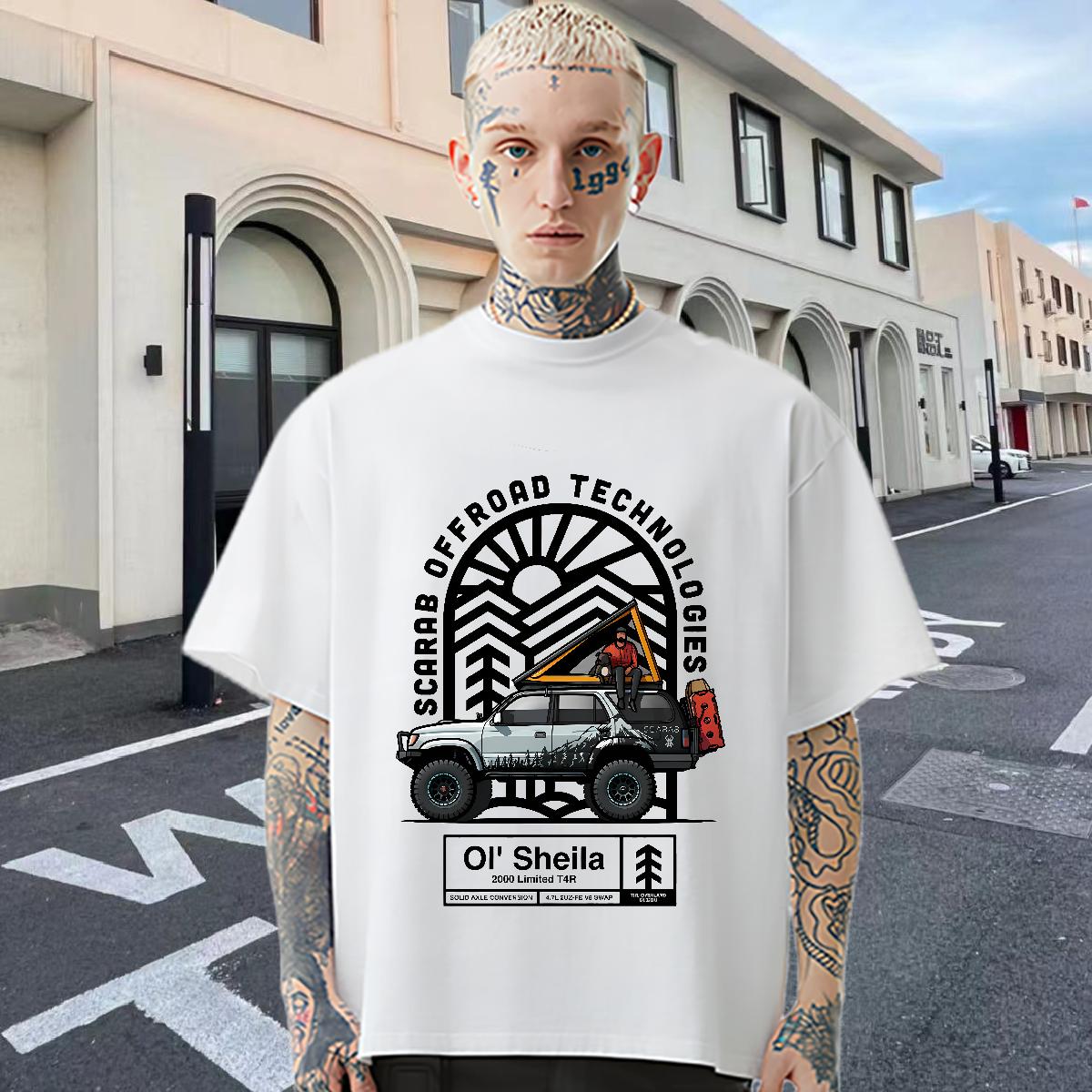 2024 Summer Men T Shirts Custom Print Oversized Street Casual Men Tshirts Cotton Breathable Soft