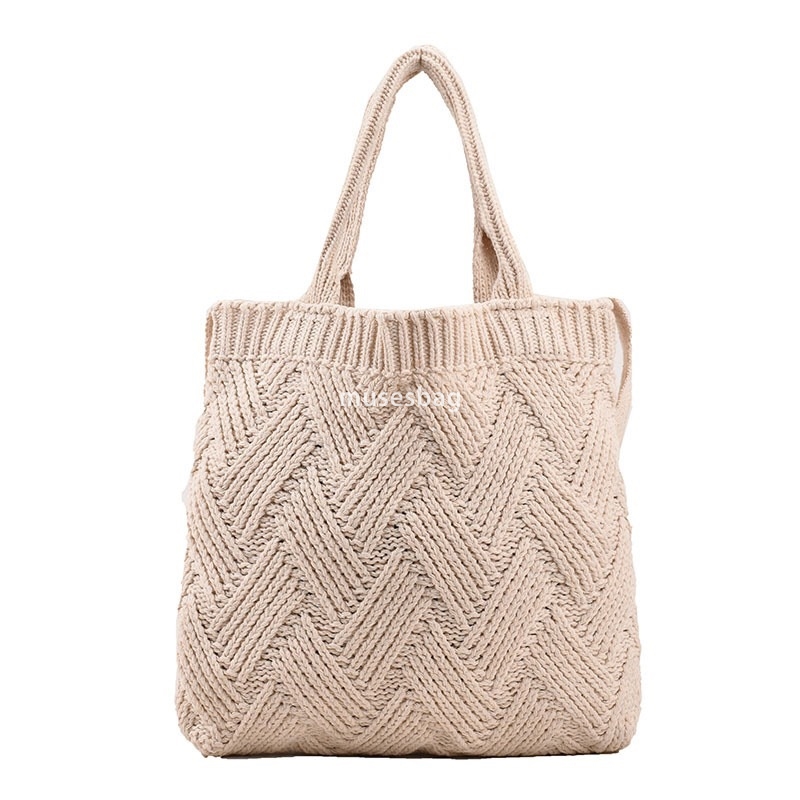High quality niche design new knitted bag woven bag shoulder bag large capacity tote bag bohemian style crossbody bag women's bag