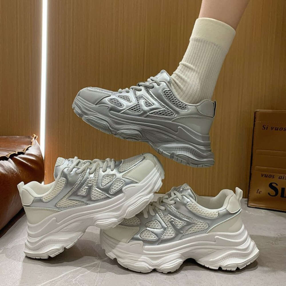 Ddmytiger Ddmytiger Daddy Vulcanize Women Four Seasons New Casual All Match Ladies Light Breathable Thick Sole Increase Running Shoes