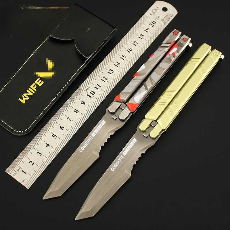 Novelty Games 21cm Wallorant perimeter reconnaissance butterfly knife camouflage red alloy throwing knife model toy T240607