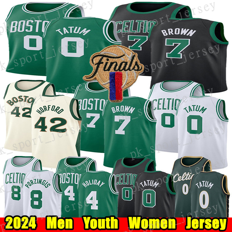 Jayson Tatum Jaylen Brown Basketball Jersey Kristaps Porzingis Jrue Holiday Al Horford Kevin Garnett Paul Pierce Derrick White Men Youth Women Edition Shirts