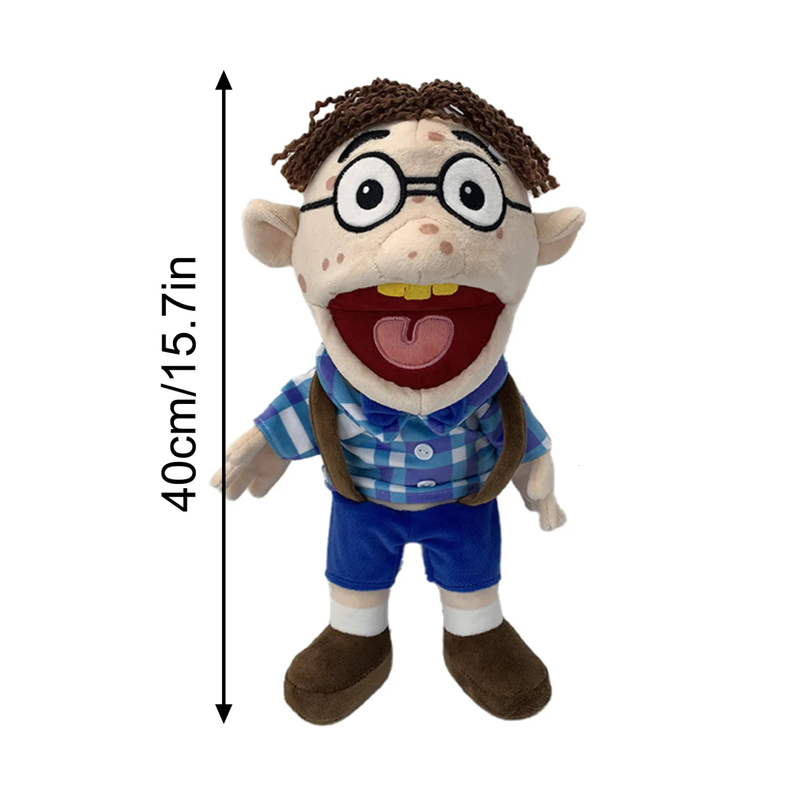 Jeffy Hand Puppet Feebee Rap Singer Zombie Plush Doll Toy Talk Show Puppet Parent Childrens Activity Playhouse Childrens Gift 240514
