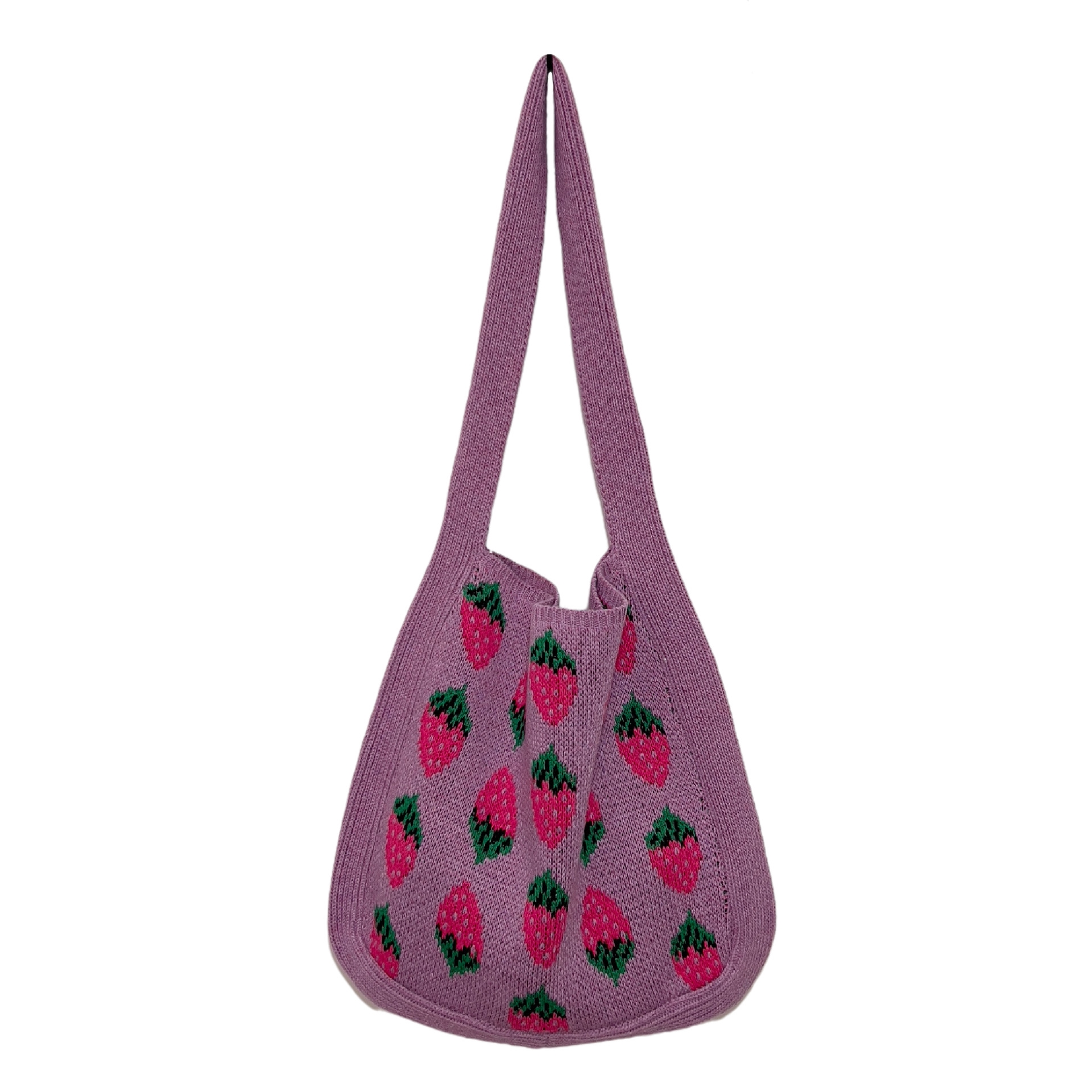 New high-quality woolen bag simple and atmospheric crossbody bag knitted bag strawberry tote bag cross-border bag shoulder bag women trend
