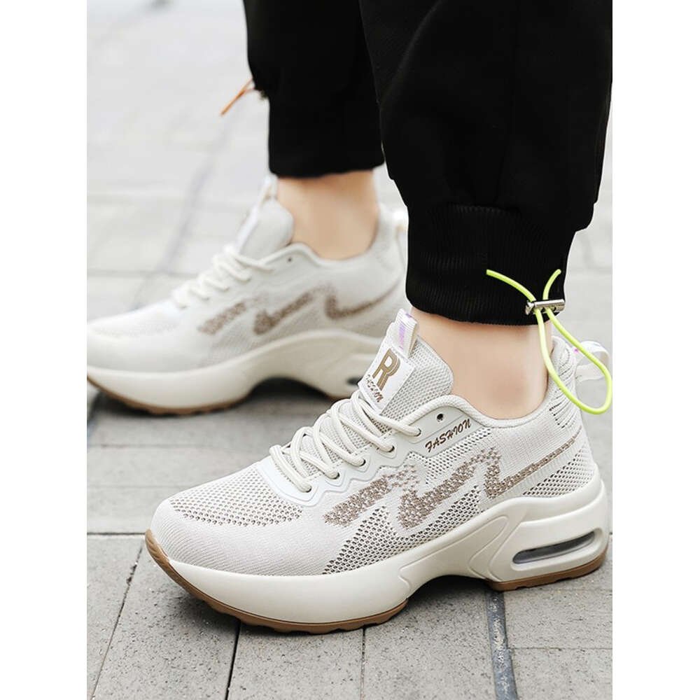 Four Seasons Breathable Sports Running Women Flying Weave High Elasticity Casual Sneakers Ladies Non-slip Jogging Shoes