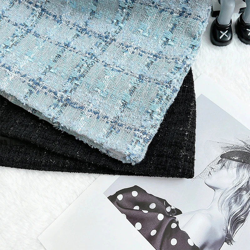 Small Fragrance Fashion Beads Tweed Sexy Slim Halter Sleeveless Bodycorn Dress Korean Elegant Slim Waist Mini Dresses 240529