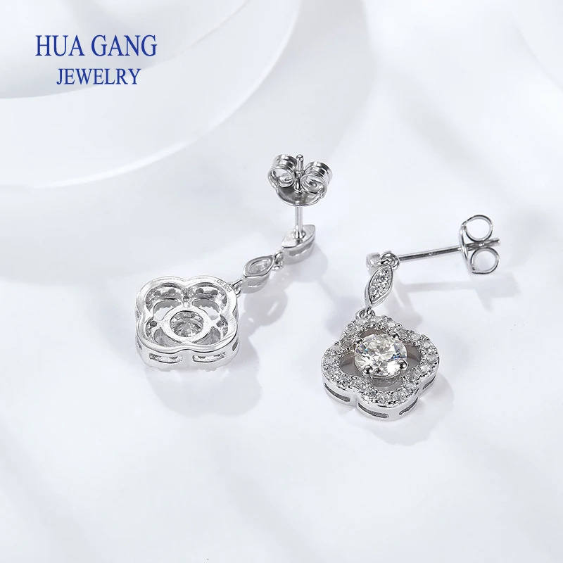 0.5ct Dangling Earring For Women Labs Diamond Eardrop S925 Sterling Silver Jewelry Girl Valentines Day Gift Wedding 240528