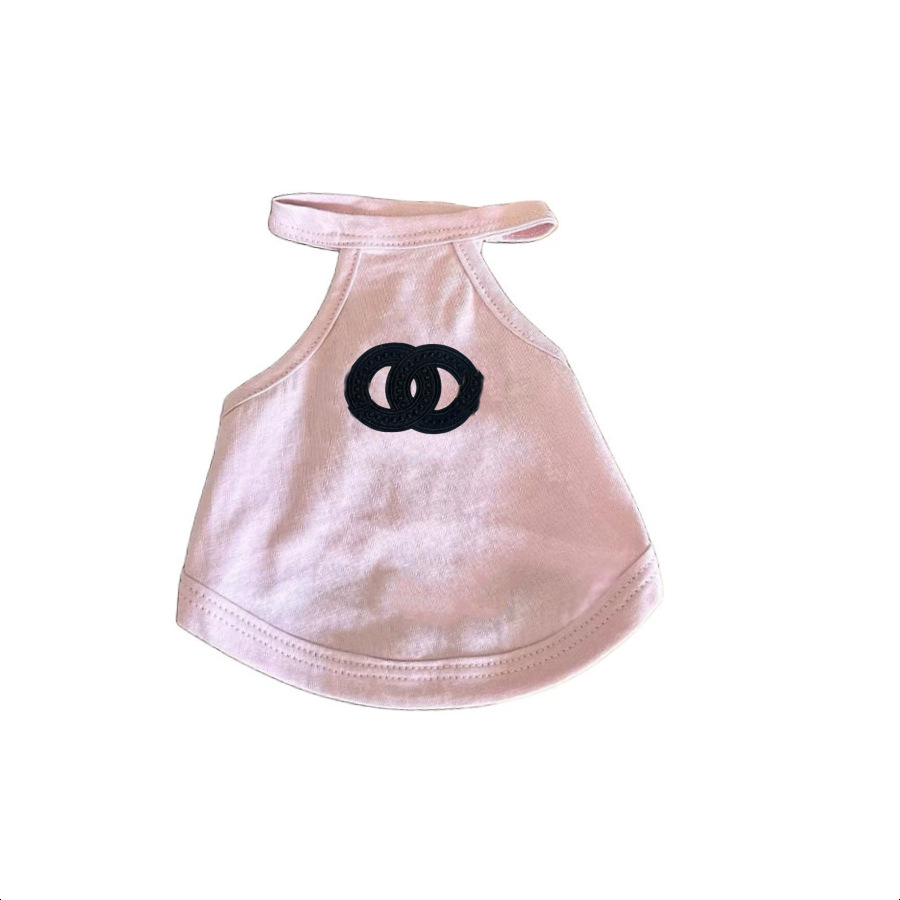 free shipping Designer Clothes Apparel Summer Embroidered Letter Pattern Soft Breathable Dog Cotton T Shirt for Small Medium Pet Yellow S Y120