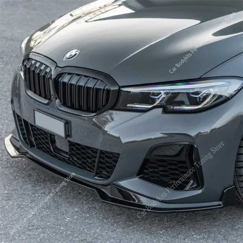 Other Exterior Accessories Suitable for BMW G21 front Lci M performance style front bumper split lip spoiler diffuser 320i 320d 330i M340i M340d 2019-2022 Mod T240606