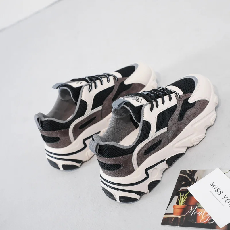 Casual Platform Sneakers Youth Girls Women Fashion Breathable Comfortable Chunky Tennis Increasing Height Running ShoesTrainers