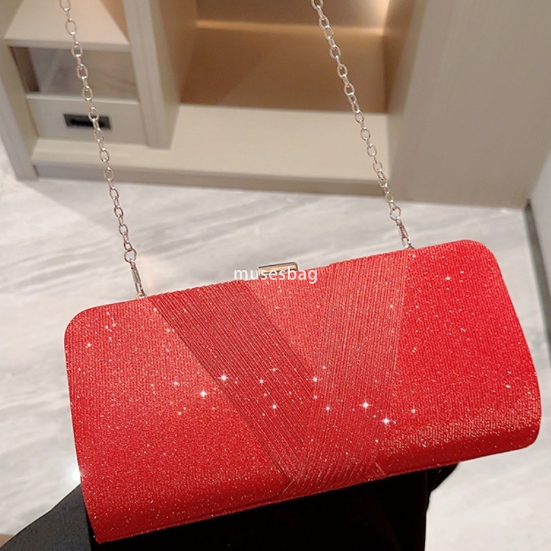 High quality women's designer from Europe and America, holding stylish and shiny banquet socialites high-end banquet bags classic chain crossbody