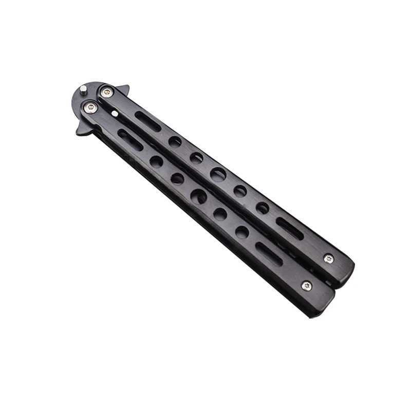 Novelty Games Portable Folding Butterfly Knife CSGO Dual Track Trainer Stainless Steel Pocket Practice Knife Outdoor Game Training Tool T240607