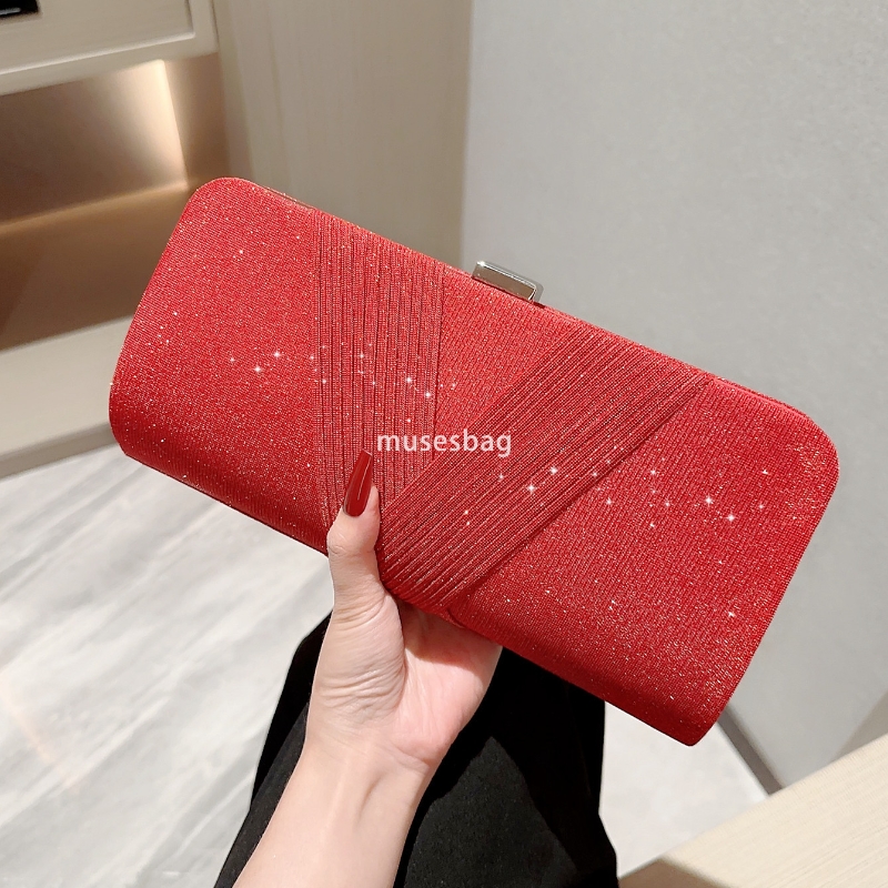 High quality women's designer from Europe and America, holding stylish and shiny banquet socialites high-end banquet bags classic chain crossbody