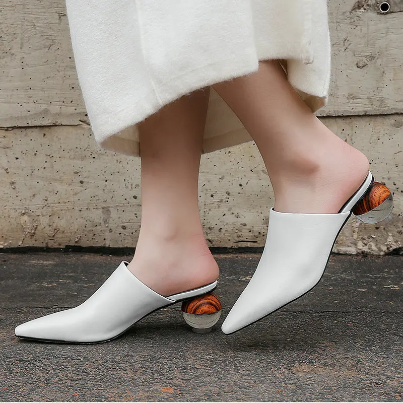 Summer Fashion Muller Shoes Women European Fashion Station Baotou Slippers Half-supported Outdoor Sandals Fashion Shoes 240607