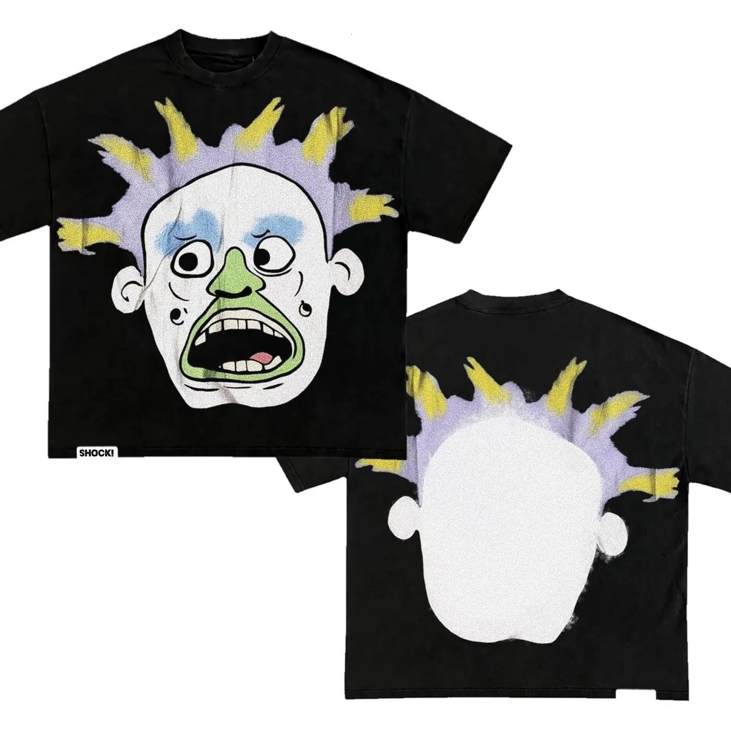 Goth Punk Oversized Printed Graphic T-shirts Y2k Top Harajuku Vintage Tops Men Women Casual Versatile T Shirt Loose Streetwear 240530