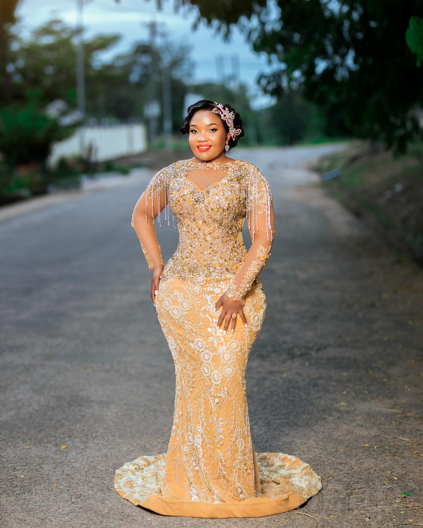2025 Aso Ebi Plus Size Mermaid Prom Dress Sequins Crystals Evening Formal Gowns