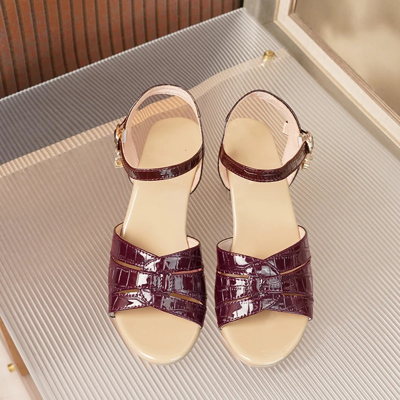 AIYUQI Genuine Leather Sandals Women Summer Dress Women Sandals Fashion Roman Open-toed Sandals Women 240528