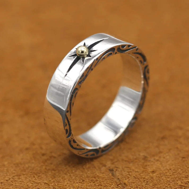 Initial Couple Ring 100% Real 925 Sterling Silver Fine Jewelry Men Women Sun Ray Engagement Ring Wedding Band Accessories R2 240530