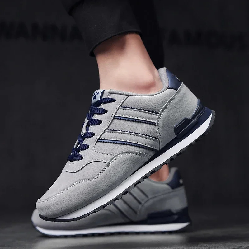 Mens High Leather Quality Sneakers Casual Autumn Breathable Men Shoes Tenis Male Flat Shoe atillas Hombre