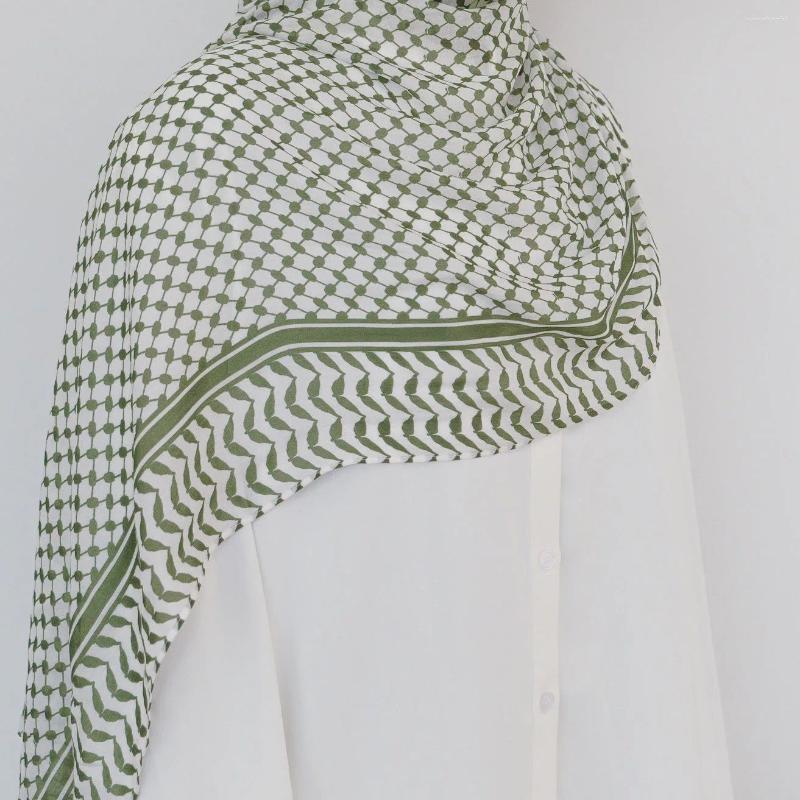 Keffiyeh Hijab: Chiffon Printed Muslim Headscarf For Palestine Ramadan