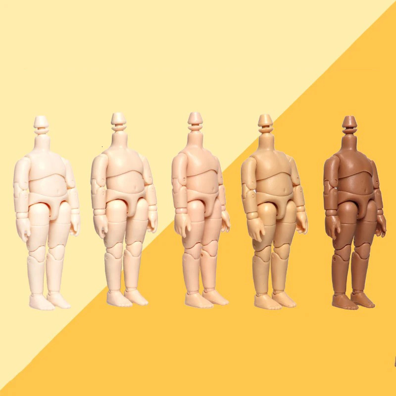 Original Disono Ddf 10CM Body Doll Japanese Bjd Body For Gsc Clay Head 1 12bjd Doll Head Ob11 Joint Body Replacement Hand Set 240603