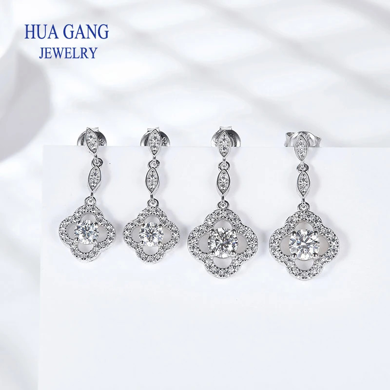 0.5ct Dangling Earring For Women Labs Diamond Eardrop S925 Sterling Silver Jewelry Girl Valentines Day Gift Wedding 240528