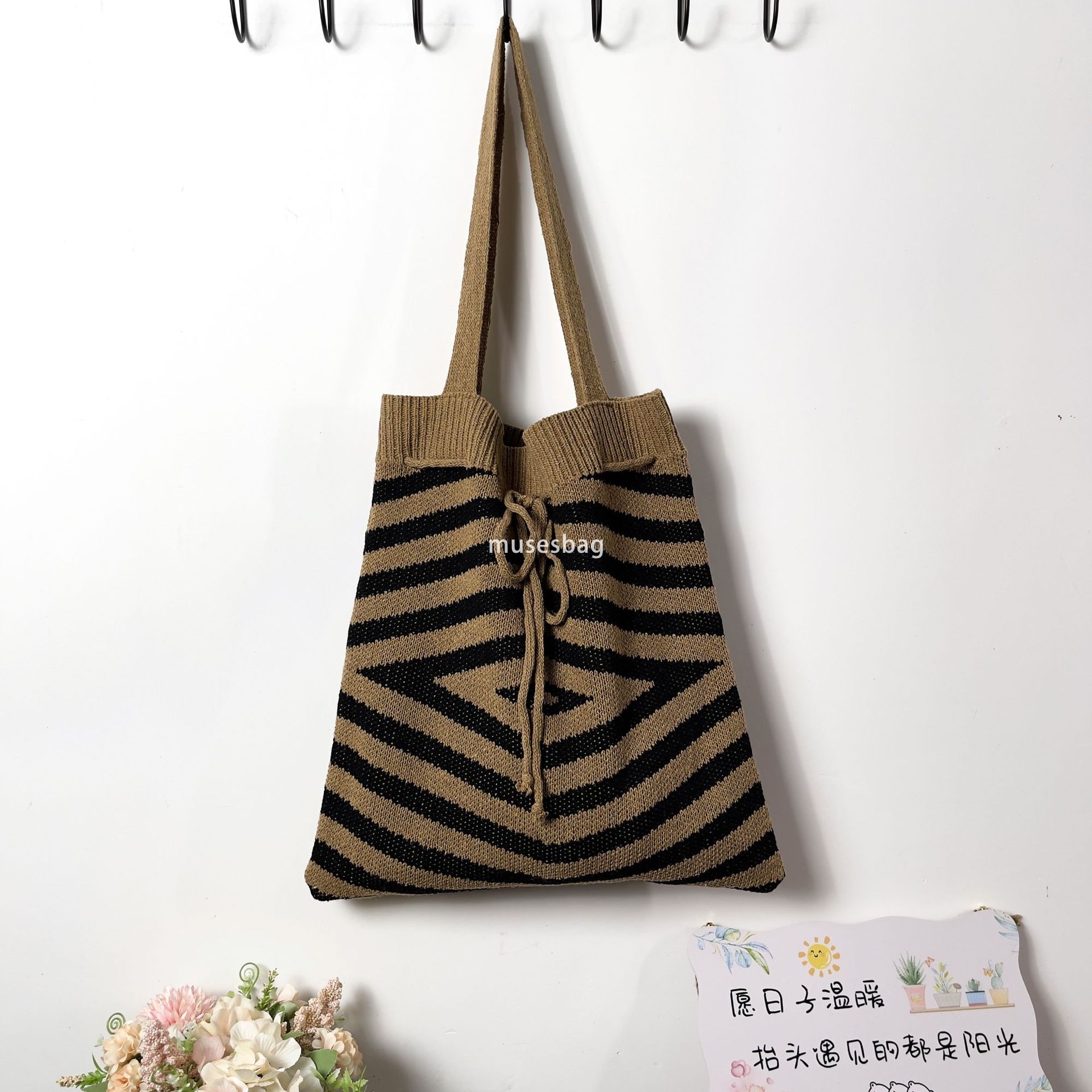 New Vintage Bag Single Shoulder Bag Minimalist Knitted Bag Fashionable Tote Bag Commuting Large Capacity Underarm Bag Women Bag Handbag Trend