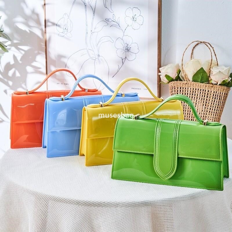 Multi color PVC Barbie Jelly Bag Fashionable and Versatile Large Capacity Handbag Anti Dirt and Easy to Wash Summer Women's Crossbody Bag