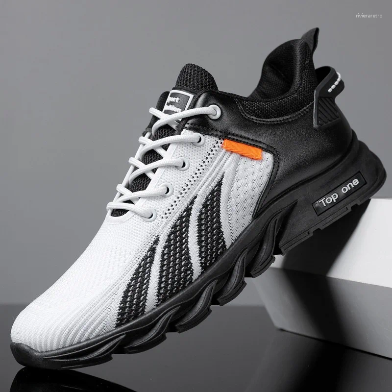 Casual Shoes Men's Thick Sole Breathable Sneakers Low Lace Up Fashion Men Spring Comfortable Versatile Outdoor Running