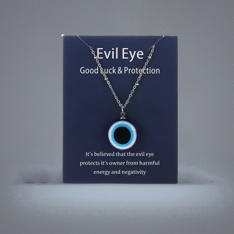 1PC Blue Glass Evil Eye Pendants Necklace For Women Men Turkey Lucky Necklace Choker Jewelry Accessories