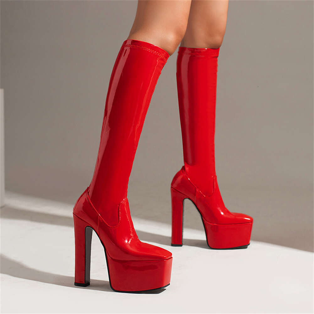 RIBETRINI High Heeled Platform Shoes Fahion Trendy Elegant Sexy Goth Brand INS Hot Sale Winter Women Boots