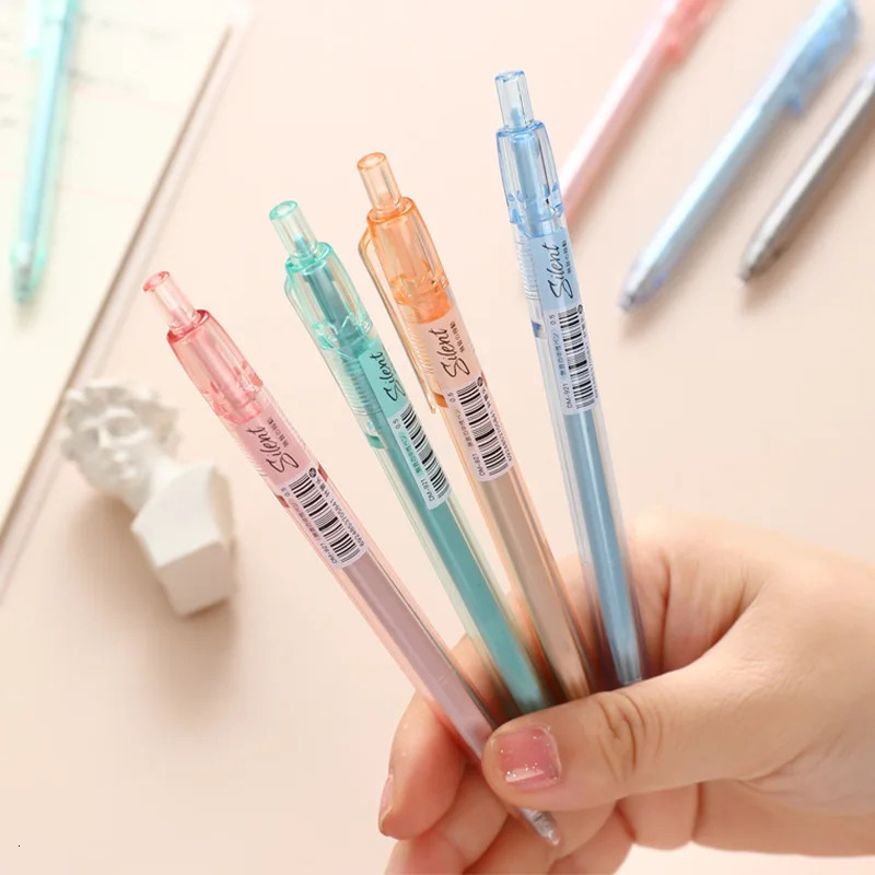 Wholesale 12Pcs/Box Dm-921 Celebrity Dwe74 Silent Gel Pen 0.5Mm Syringe Head Creative Simple Student Pens For Writing Stationery 240528
