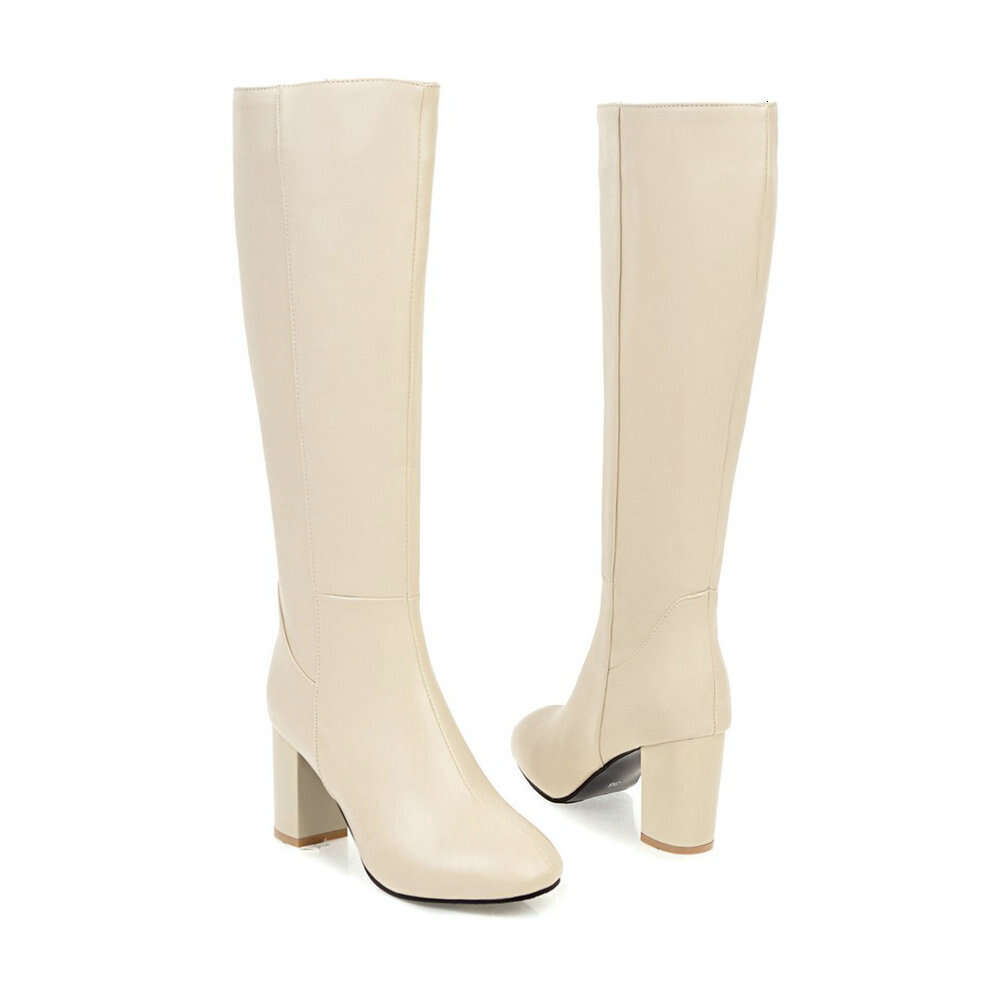 Women's Block Heel, Heel Fashionable Versatility, Warm And Comfortable Boots, Women's Shoes High Boots